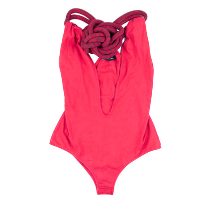 DSQUARED2 FW 2004 Vintage Adjustable Rope V Neck Bodysuit