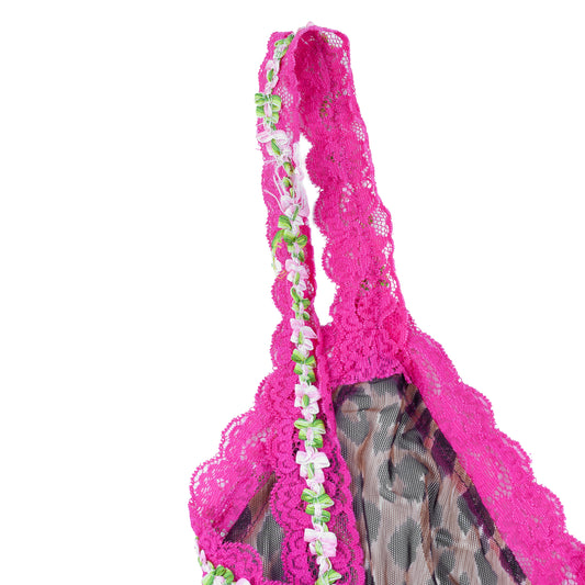 Dolce & Gabbana 1999 Cheetah Lace Camisole Top