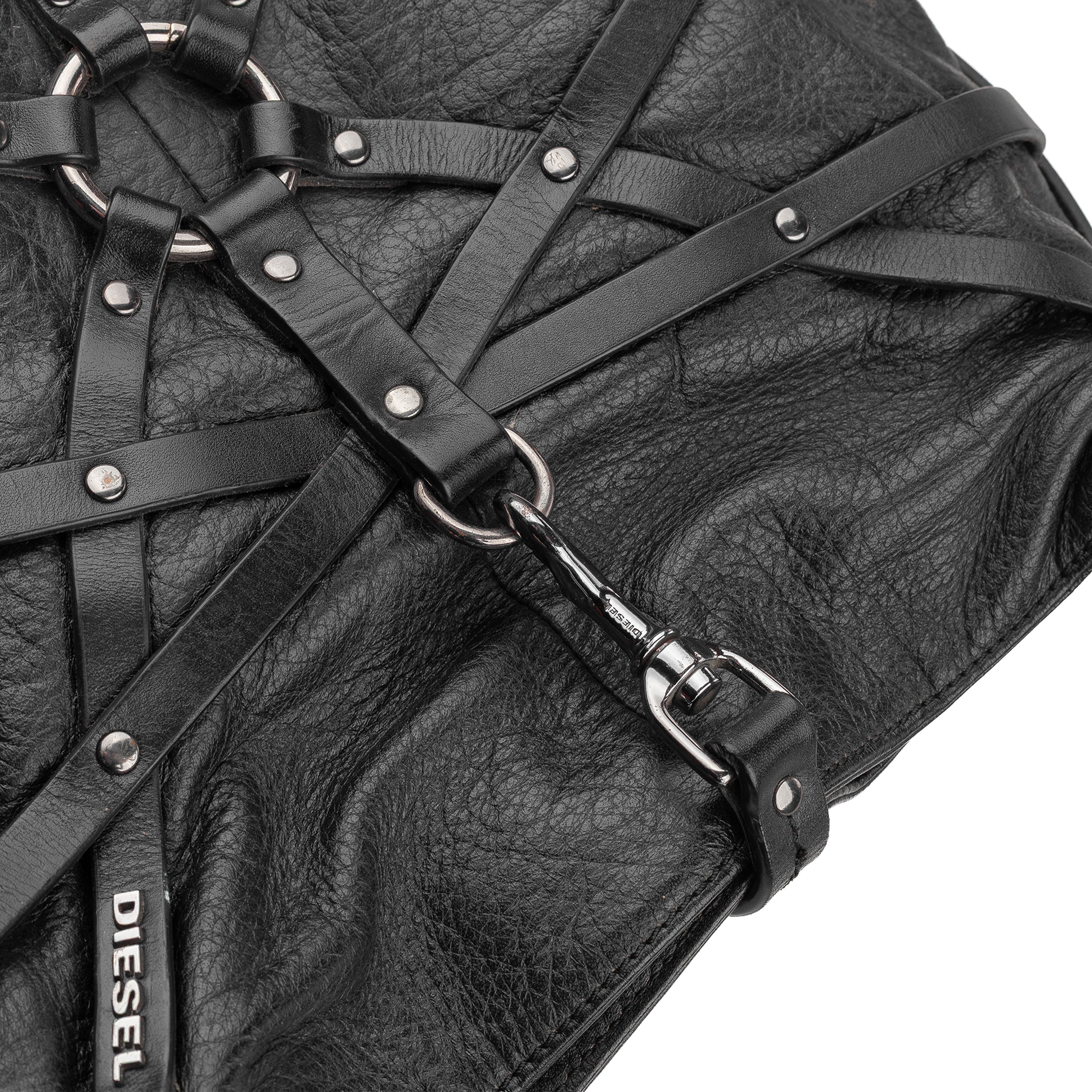 Diesel Bondage Vintage Black Leather Bag