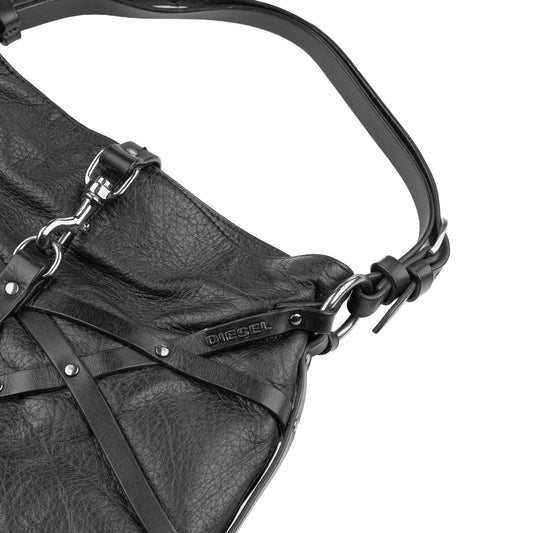 Diesel Bondage Vintage Black Leather Bag
