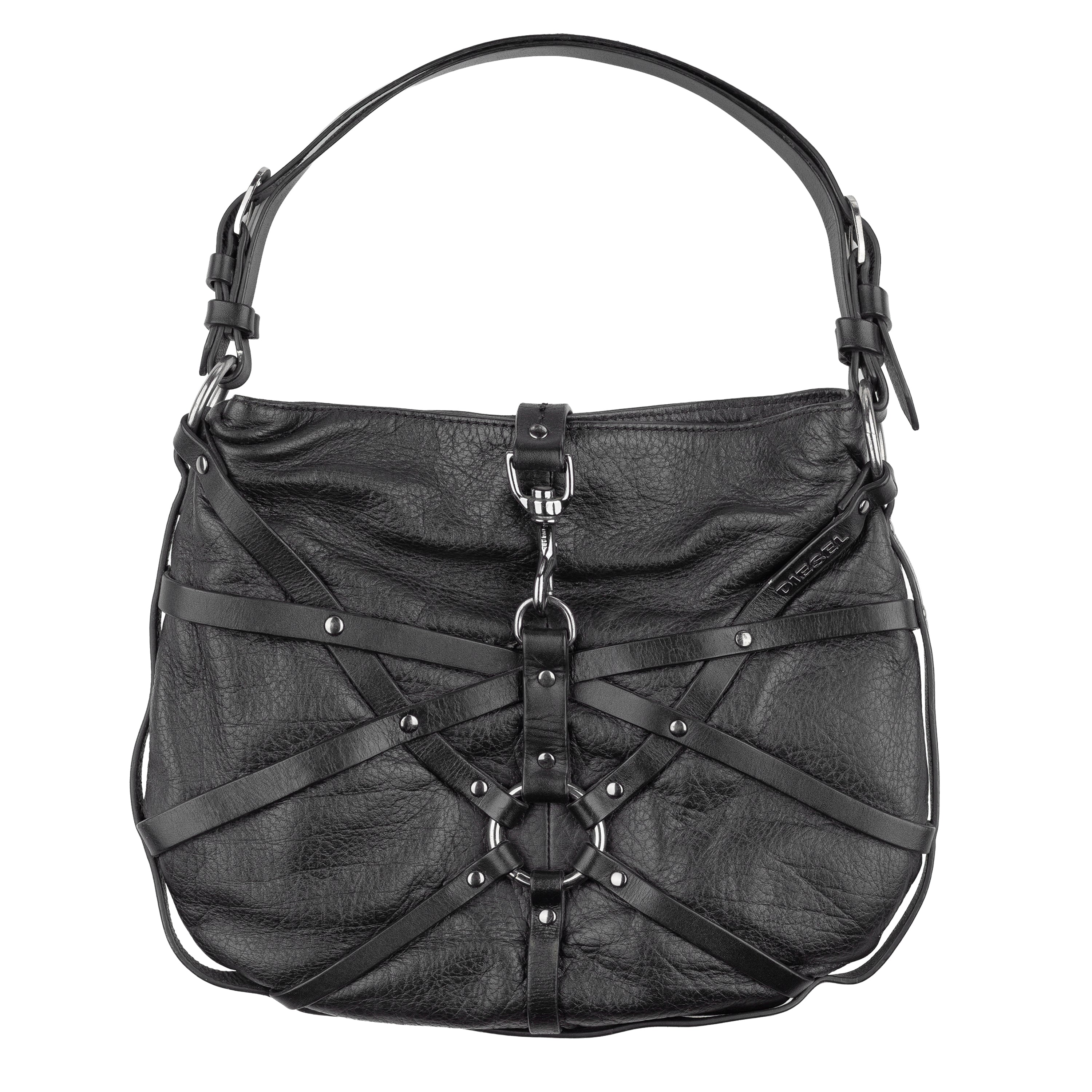 Diesel Bondage Vintage Black Leather Bag
