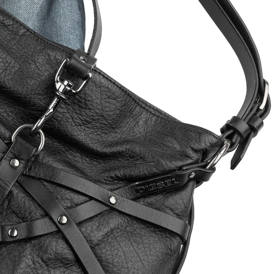 Diesel Bondage Vintage Black Leather Bag