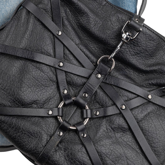 Diesel Bondage Vintage Black Leather Bag