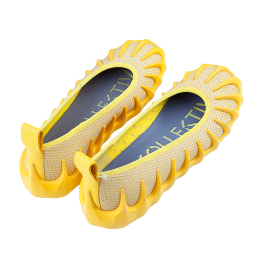Nina Christen x At.Kollektive Plasma X Ballerina Bumblebee Yellow Slip Ons Ballerinas