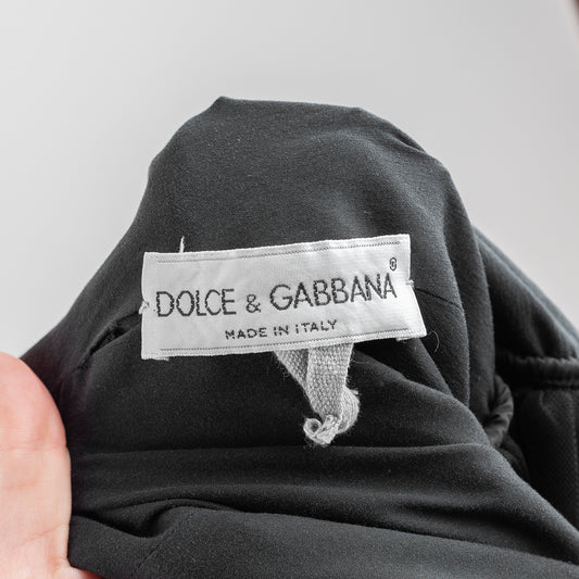 Dolce & Gabbana 1992 Black Strapless Pin-Up Tulle A-line Vintage Mini Dress (XS)