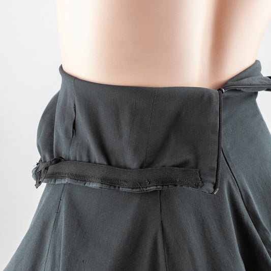 Dolce & Gabbana 1992 Black Strapless Pin-Up Tulle A-line Vintage Mini Dress (XS)