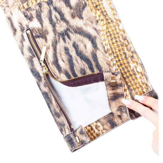 Roberto Cavalli F/W 2003 Gold Legacy Leopard Pants