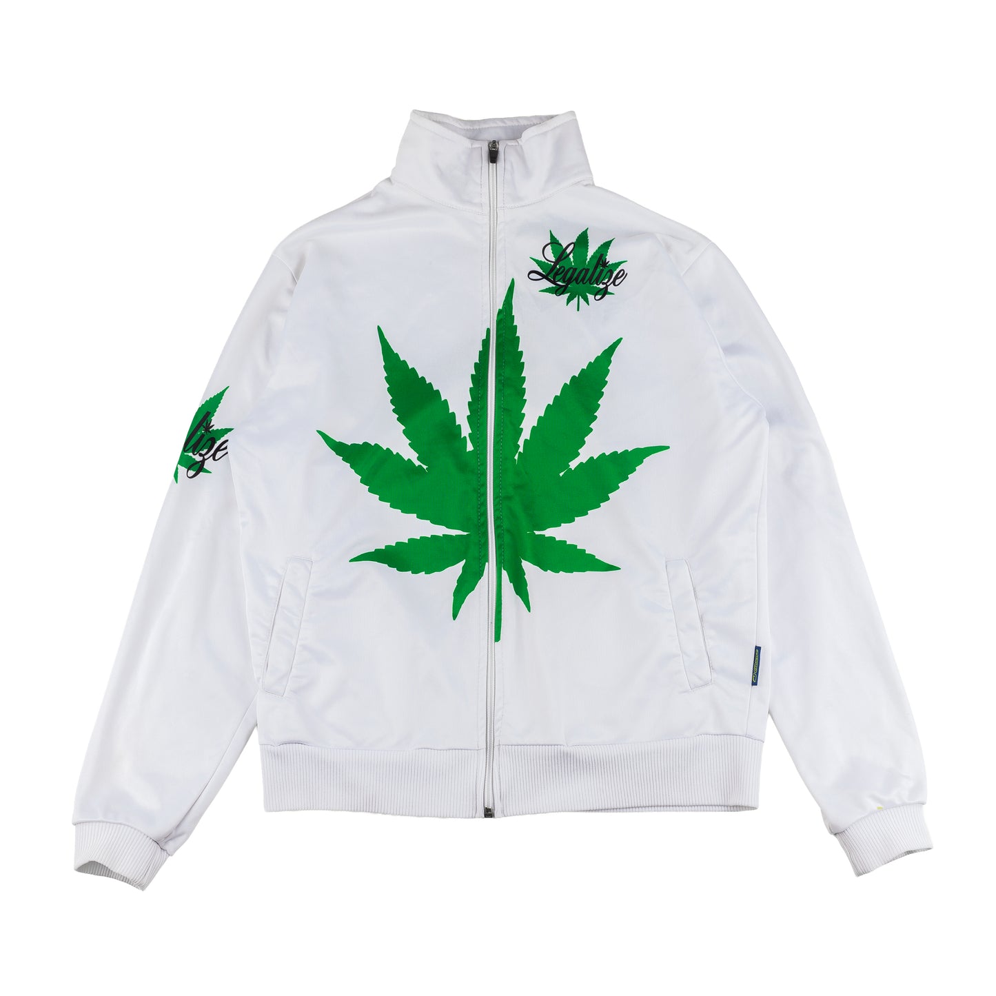 Vintage Mary Jane Pot Leaf White Track Jacket