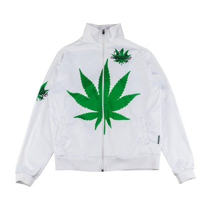 Vintage Mary Jane Pot Leaf White Track Jacket