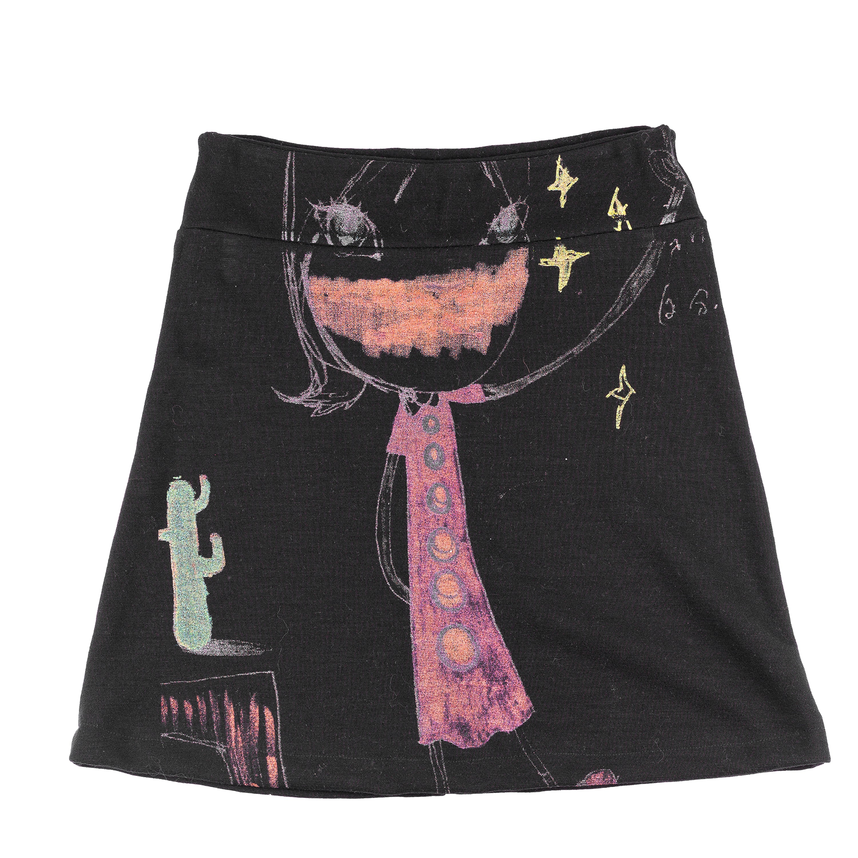 Yoshitomo Nara x Germano Zama Vintage Print Midi Skirt