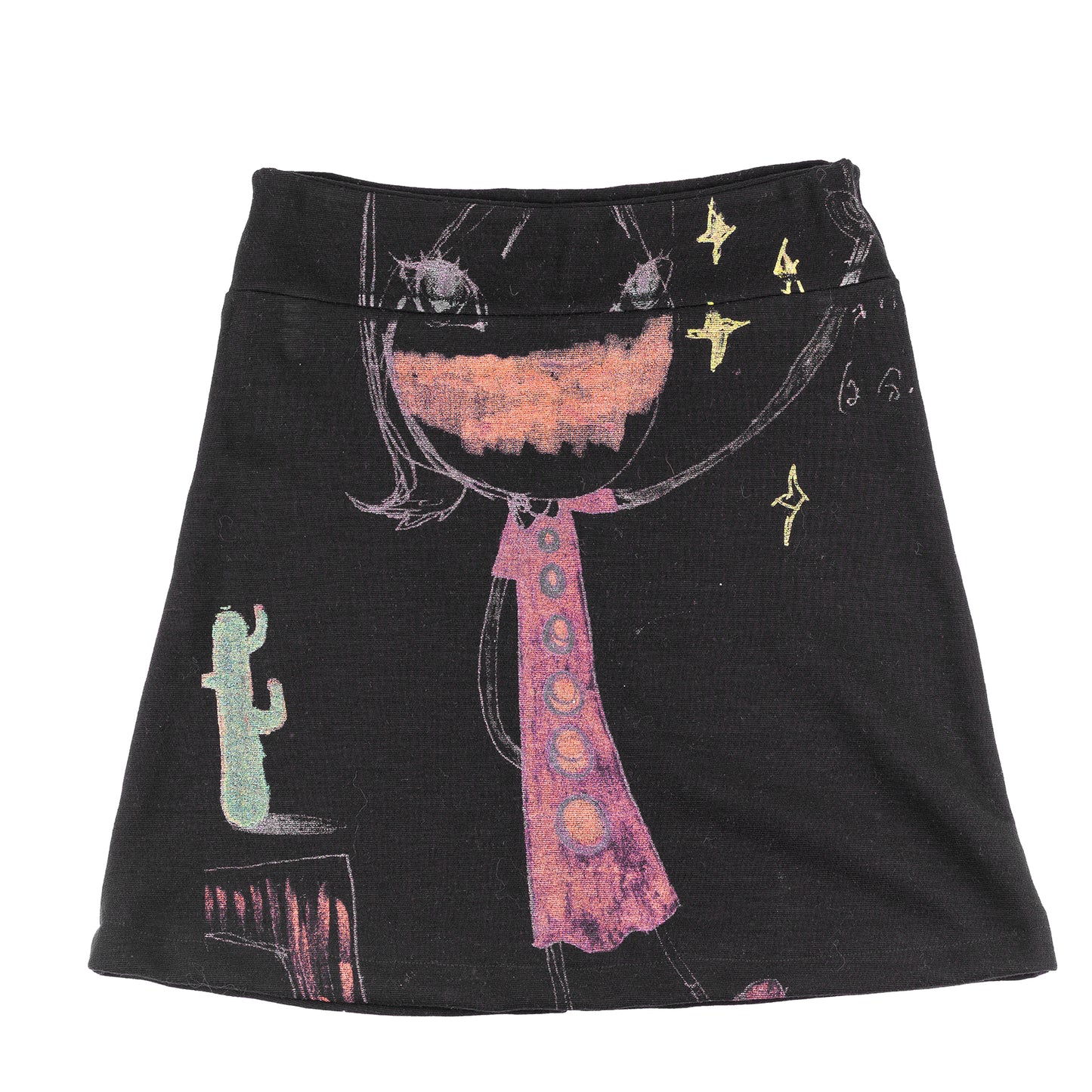 Yoshitomo Nara x Germano Zama Vintage Print Midi Skirt