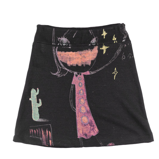 Yoshitomo Nara x Germano Zama Vintage Print Midi Skirt