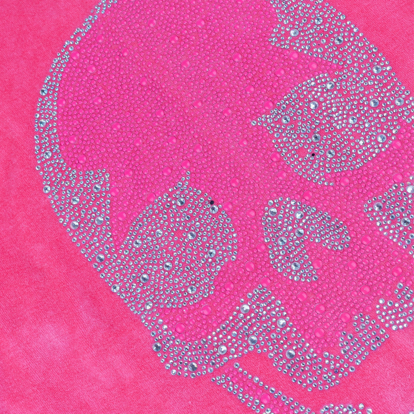 Philipp Plein Pink Crystal Detail Velvet Short Jumpsuit