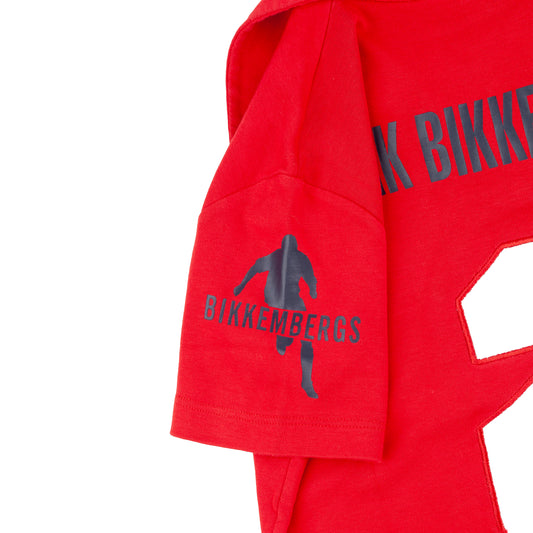Dirk Bikkembergs White & Red Polo Short Sleeve Top
