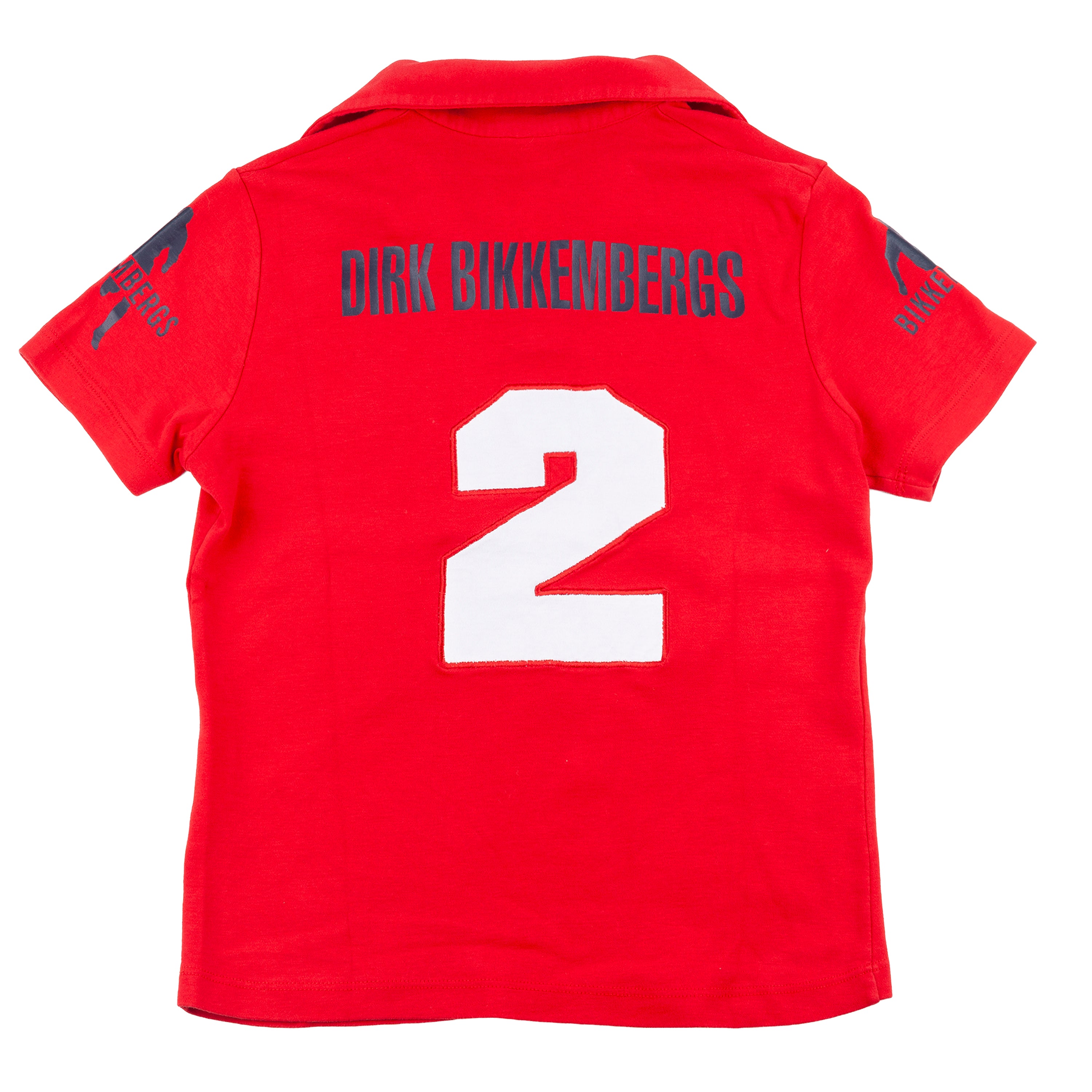 Dirk Bikkembergs White & Red Polo Short Sleeve Top