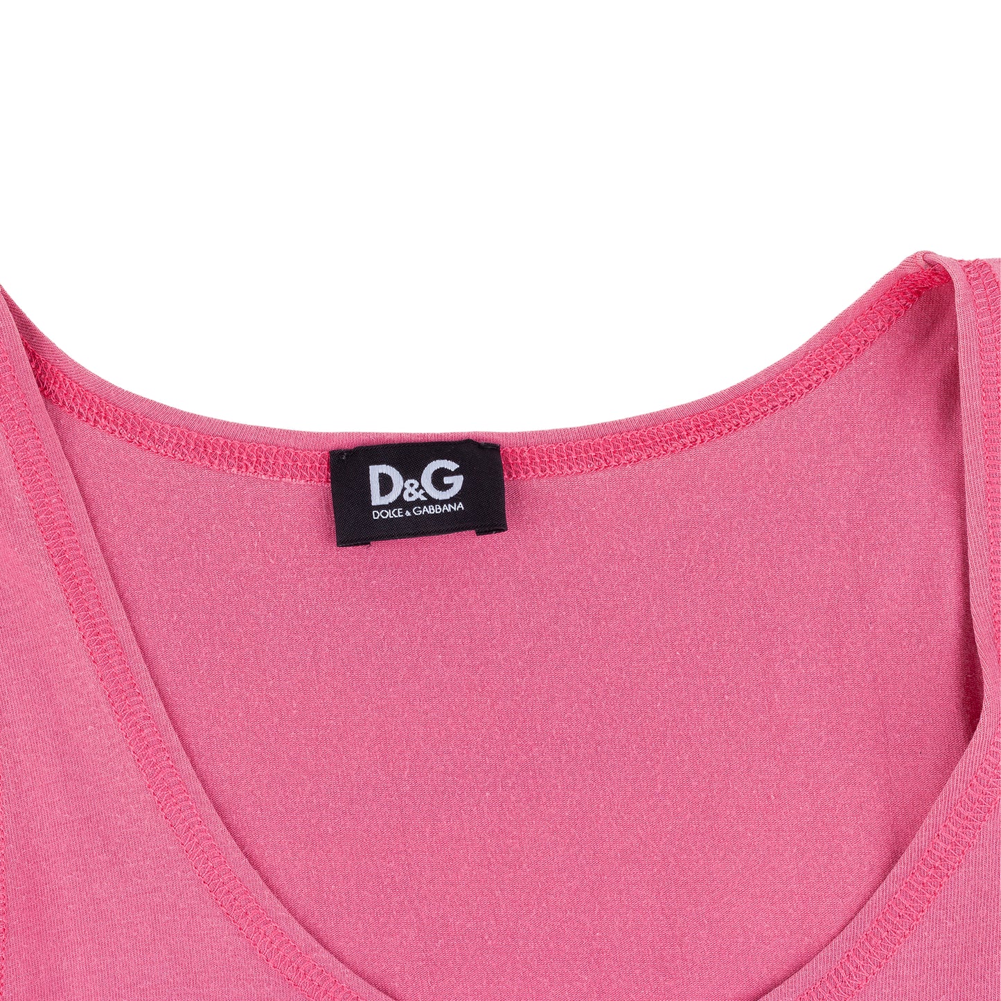 Dolce & Gabbana "Love is a 2 way trip" Pink Tank Top