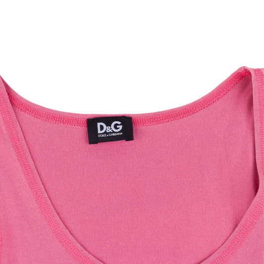 Dolce & Gabbana "Love is a 2 way trip" Pink Tank Top