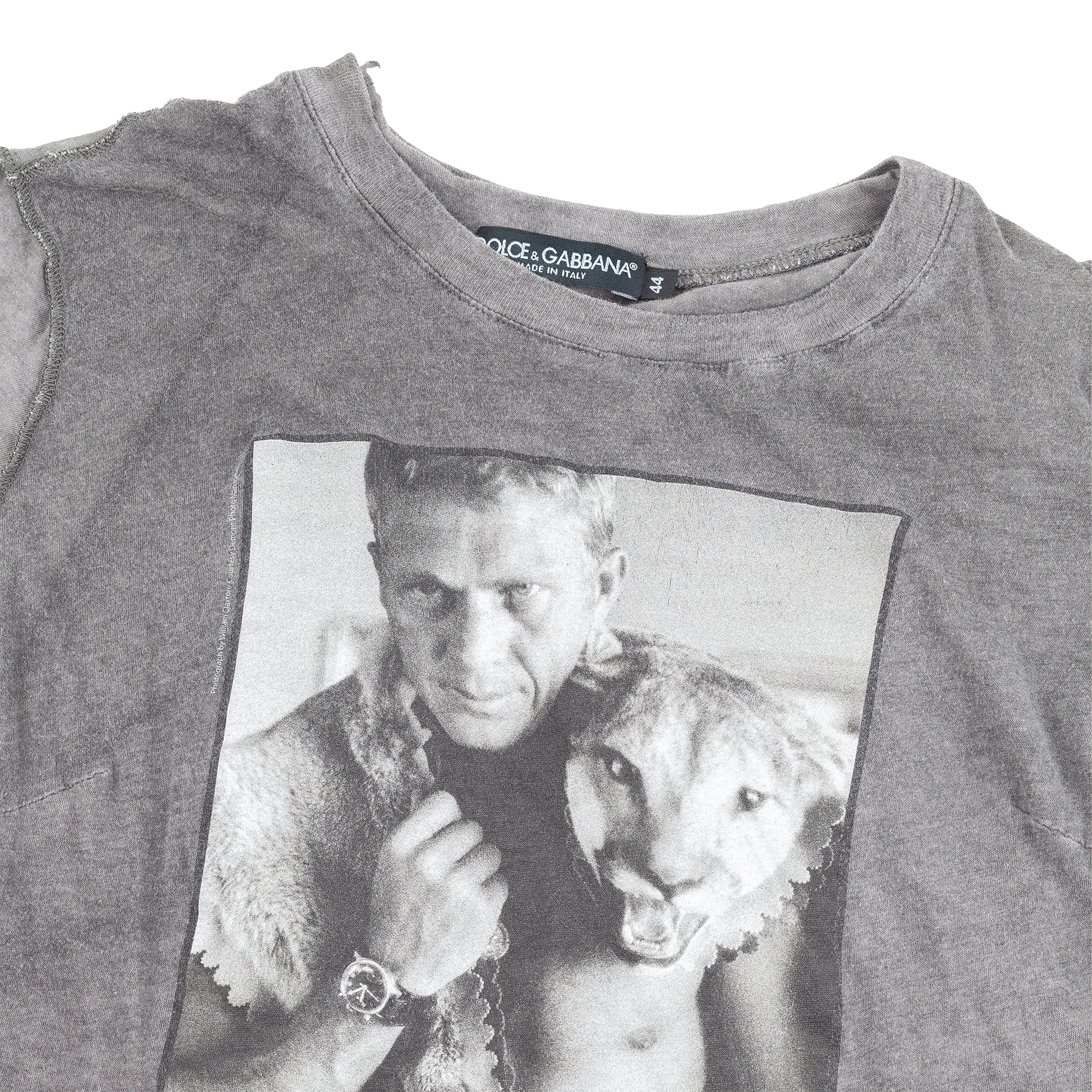 Dolce & Gabbana Steve McQueen Printed Gray T-Shirt