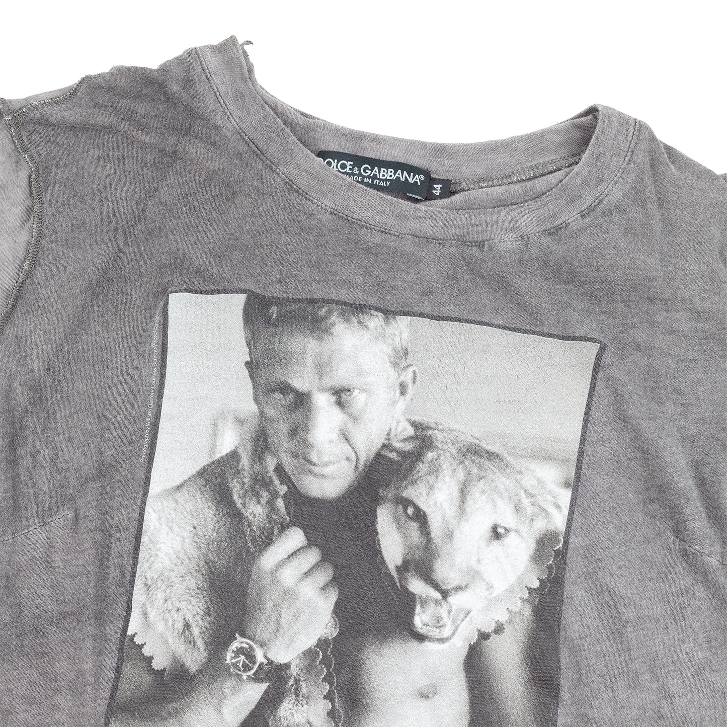 Dolce & Gabbana Steve McQueen Printed Gray T-Shirt
