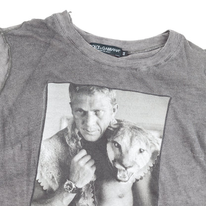 Dolce & Gabbana Steve McQueen Printed Gray T-Shirt