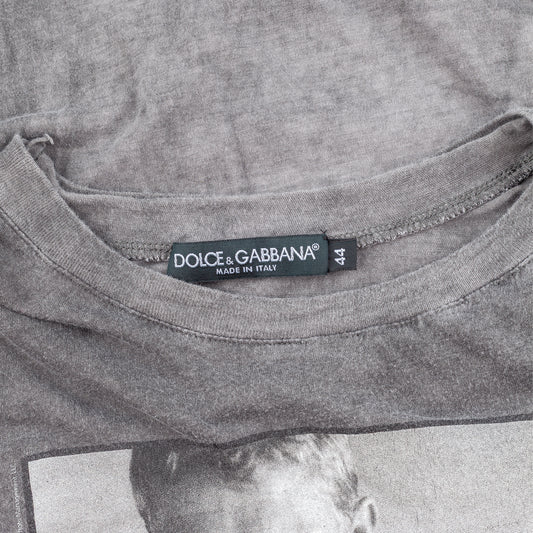 Dolce & Gabbana Steve McQueen Printed Gray T-Shirt