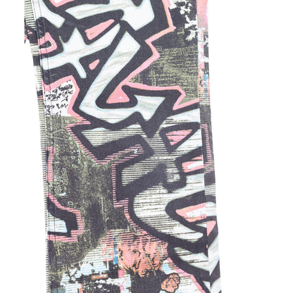 Roberto Cavalli Angels Graffiti Comic Printed Pants