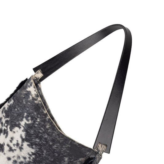 Roberto Cavalli Animal Print Faux Fur Trim Bag