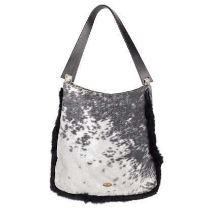 Roberto Cavalli Animal Print Faux Fur Trim Bag