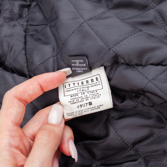 Versace Dark Brown Pony Hair Lace-Back Bomber Jacket