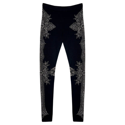 Rare Alexander McQueen FW2010 Black Wool Cross Leggings