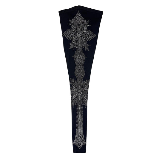 Rare Alexander McQueen FW2010 Black Wool Cross Leggings