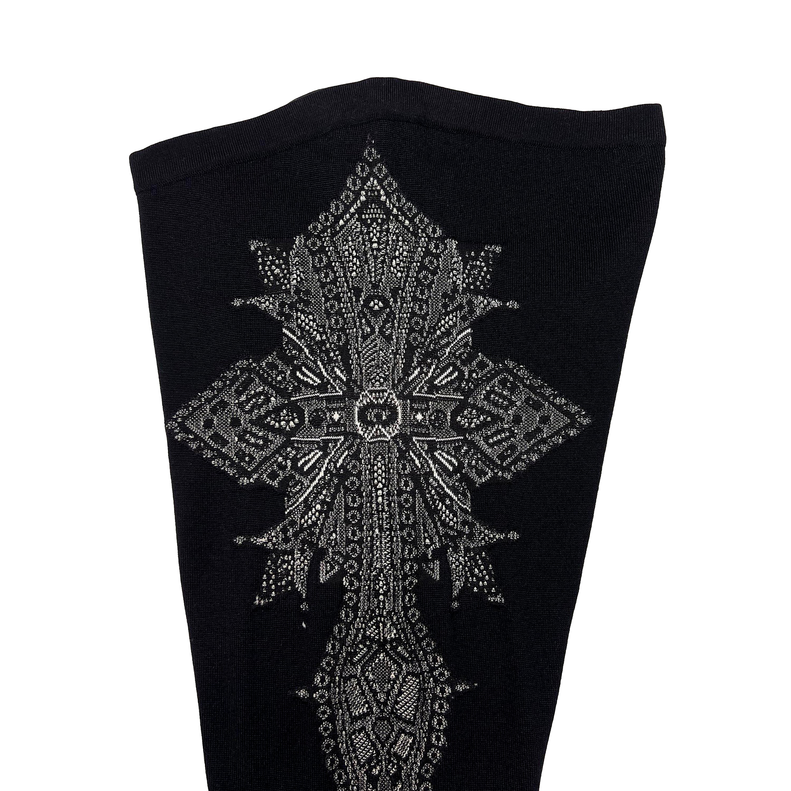 Rare Alexander McQueen FW2010 Black Wool Cross Leggings