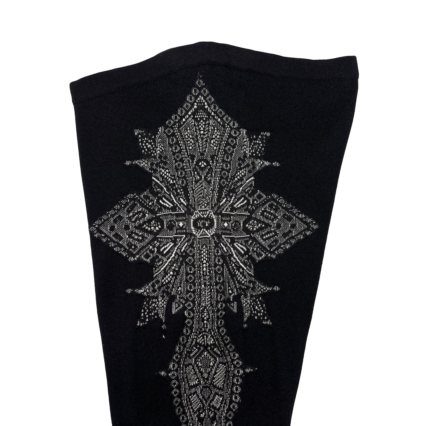 Rare Alexander McQueen FW2010 Black Wool Cross Leggings