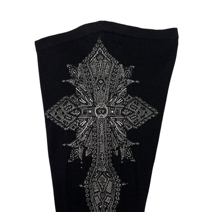 Rare Alexander McQueen FW2010 Black Wool Cross Leggings