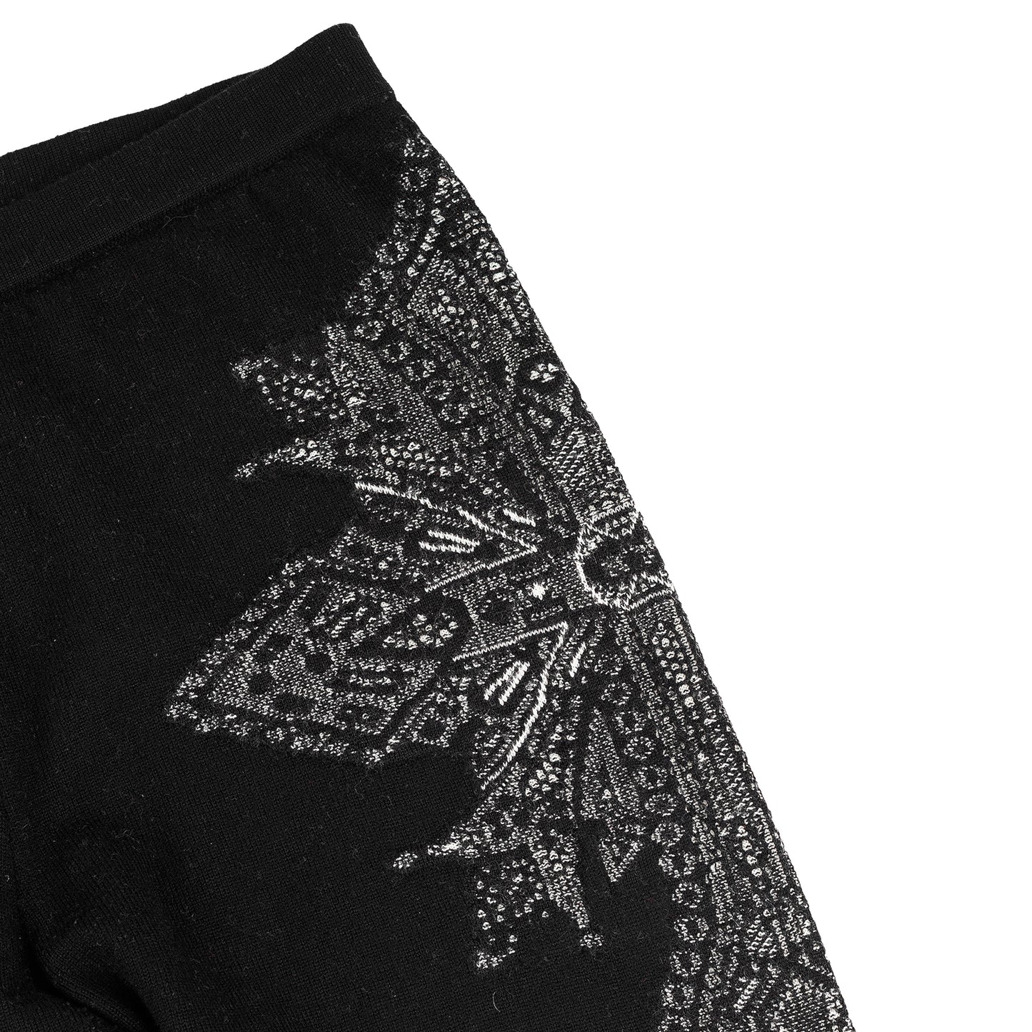 Rare Alexander McQueen FW2010 Black Wool Cross Leggings