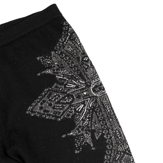 Rare Alexander McQueen FW2010 Black Wool Cross Leggings