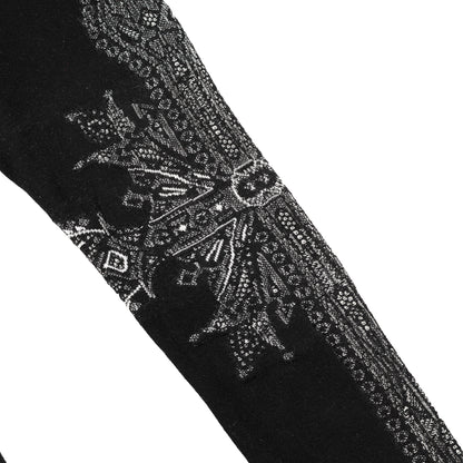 Rare Alexander McQueen FW2010 Black Wool Cross Leggings