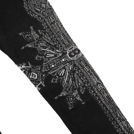 Rare Alexander McQueen FW2010 Black Wool Cross Leggings