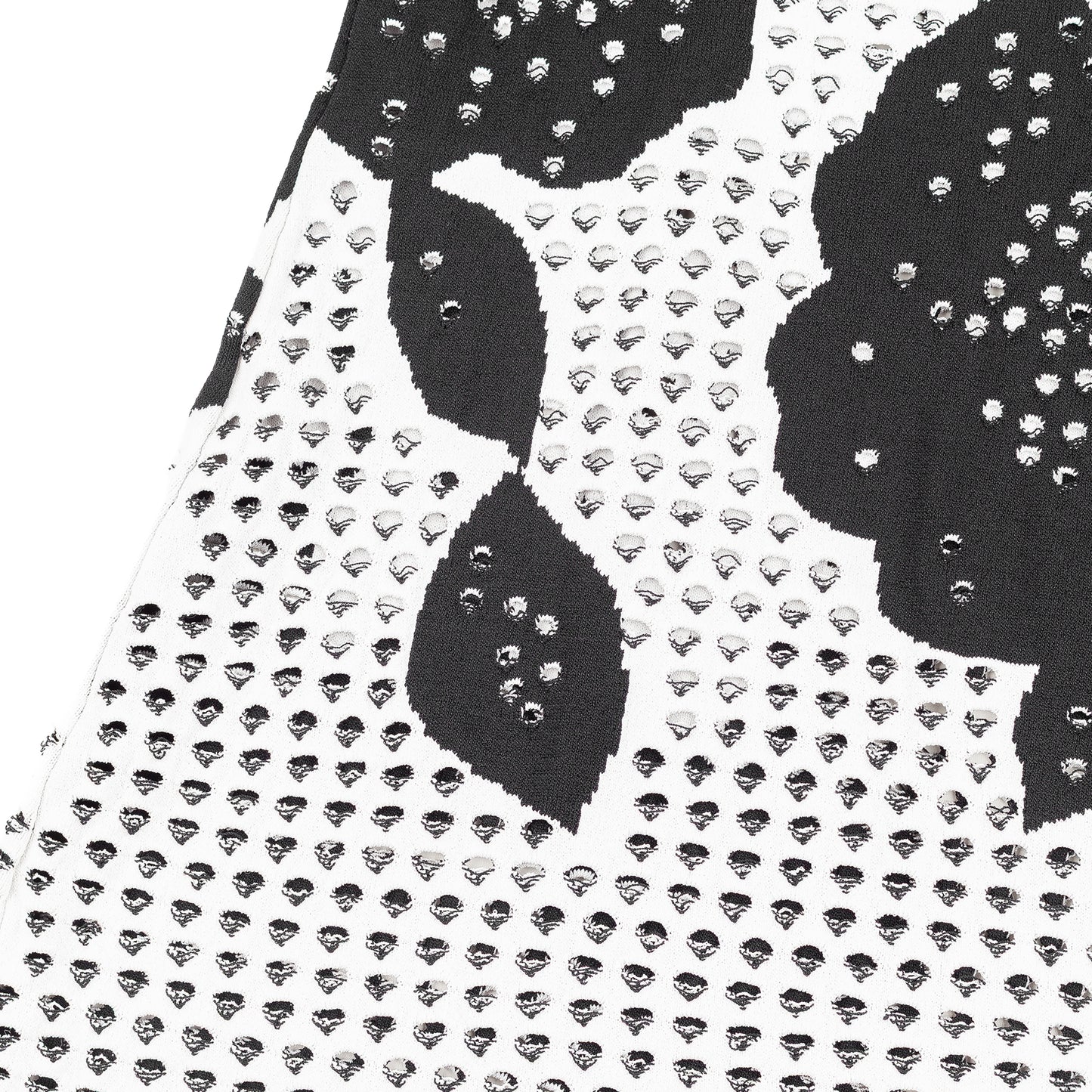 Salvatore Ferragamo Black & White Holes Mini Dress
