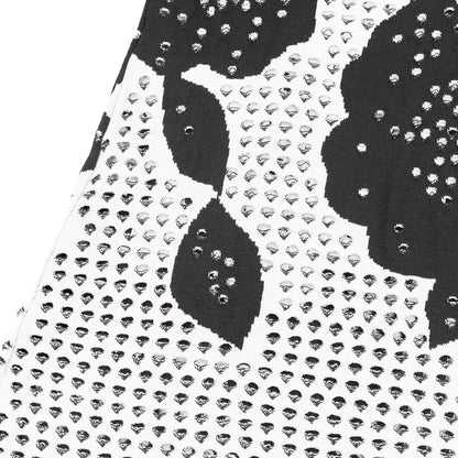 Salvatore Ferragamo Black & White Holes Mini Dress