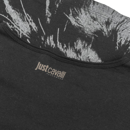 Just Cavalli Tiger Print Black T-Shirt