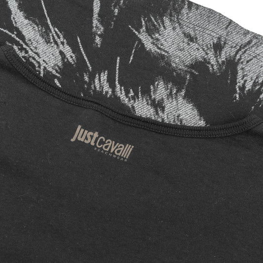 Just Cavalli Tiger Print Black T-Shirt