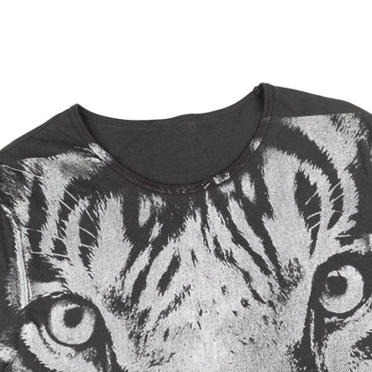 Just Cavalli Tiger Print Black T-Shirt