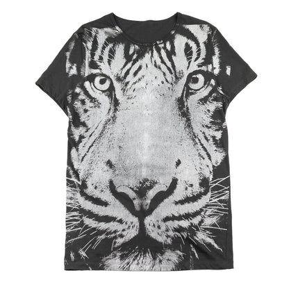 Just Cavalli Tiger Print Black T-Shirt