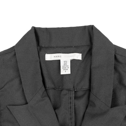 Marc Jacobs Black Ruffled Sleeves Vest Top