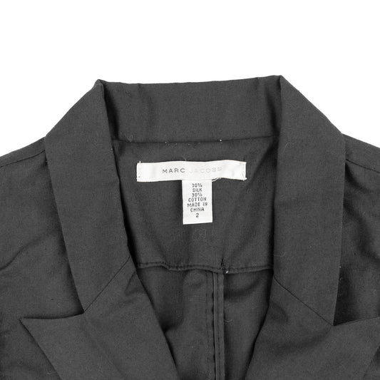Marc Jacobs Black Ruffled Sleeves Vest Top