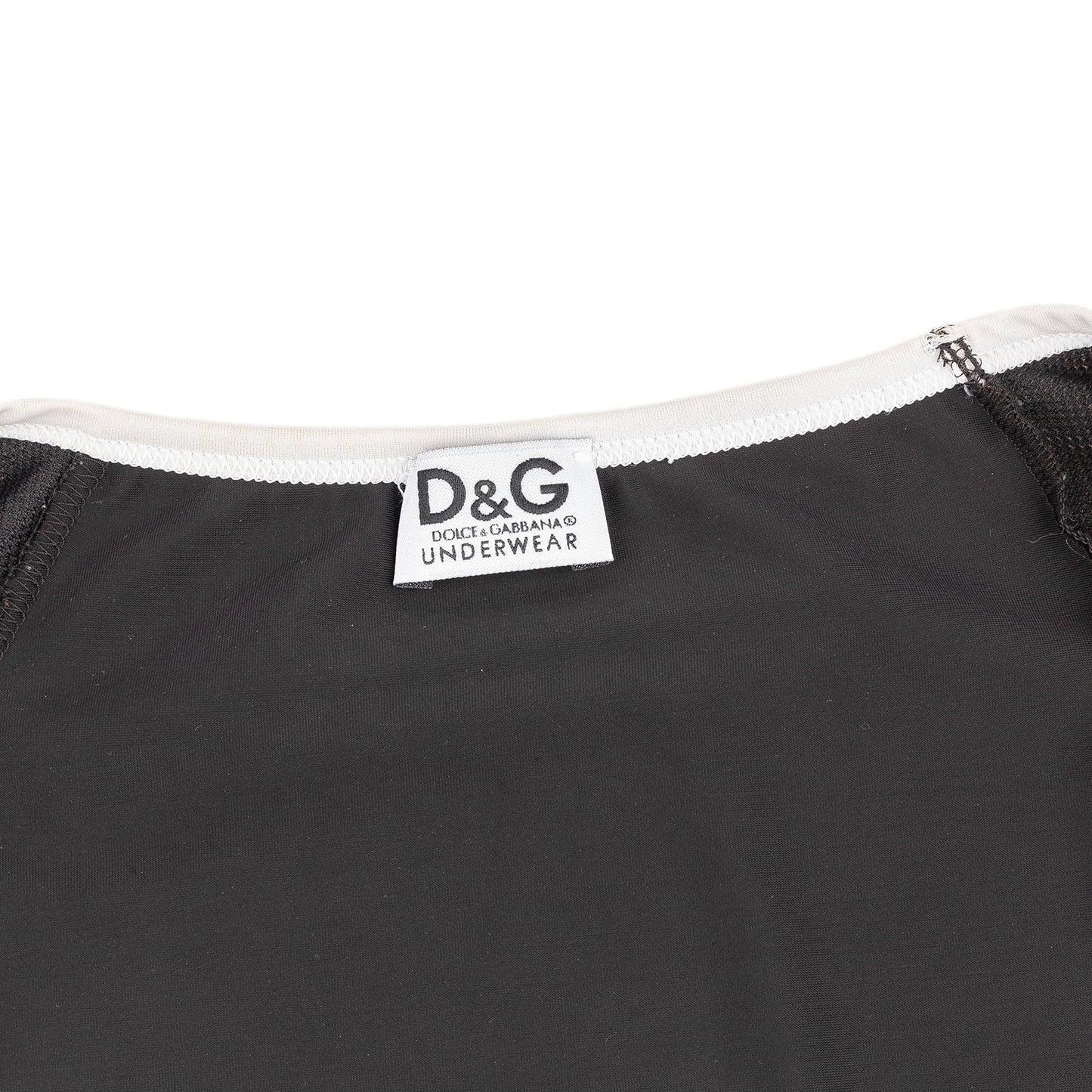 Dolce & Gabbana Underwear Black Low Neck Top