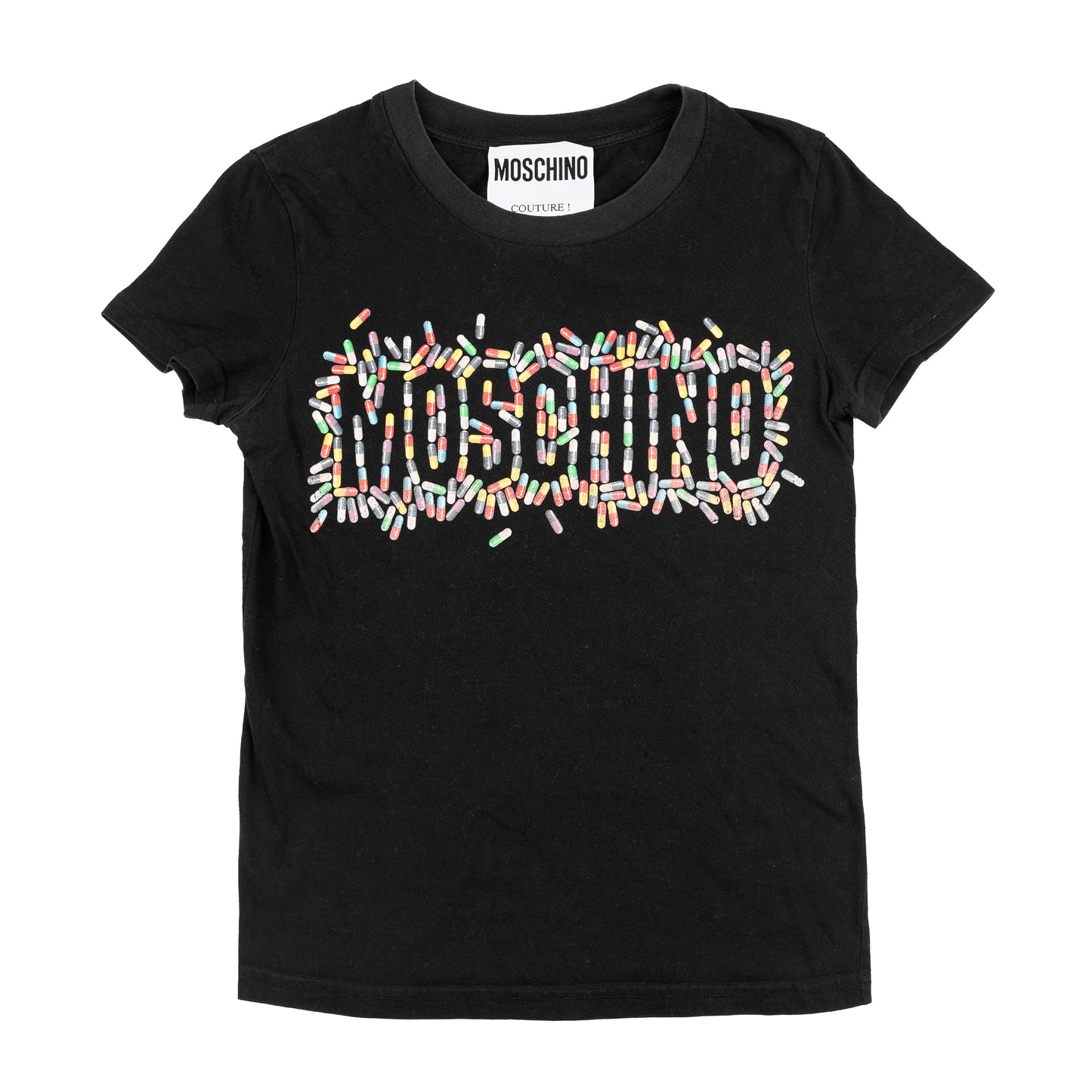 Moschino Pills Print Black T-Shirt