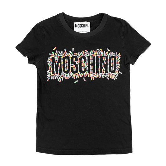 Moschino Pills Print Black T-Shirt