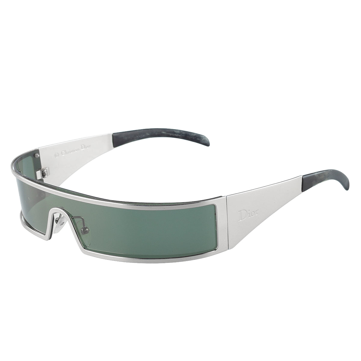 Christian Dior "Dior Punk" Silver Shield Sunglasses 3Y6W7